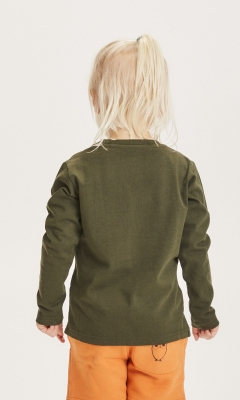 Flax Owl longsleeve - forest green